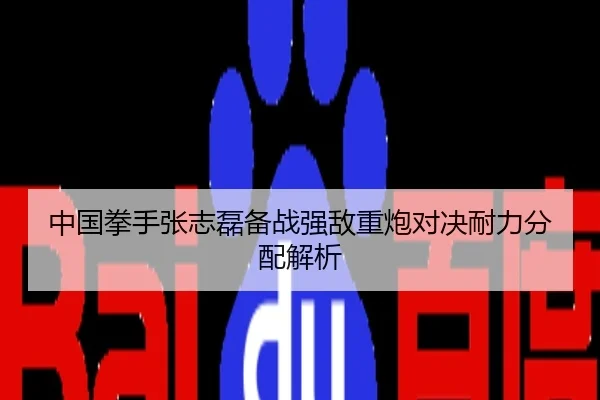 中国拳手张志磊备战强敌重炮对决耐力分配解析